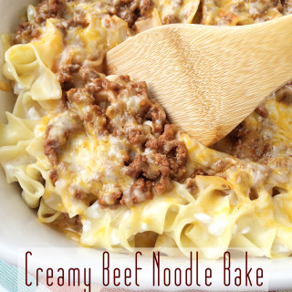 creamy beef noodle bake