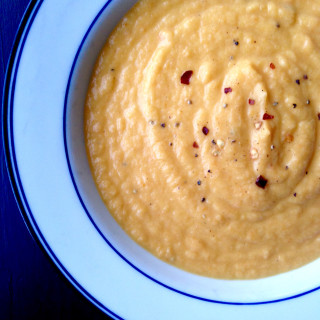 Creamy Cauliflower and Carrot Cheddar Soup