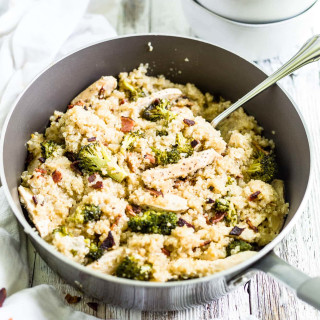 Creamy Chicken Broccoli Quinoa Skillet