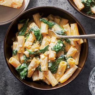 Creamy Four-Cheese Pasta With Spinach