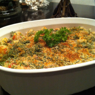 Creamy Seafood And Dill Casserole Over Rice