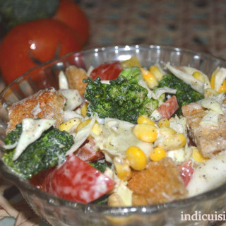Creamy vegetable salad recipe - How to make cream veg salad