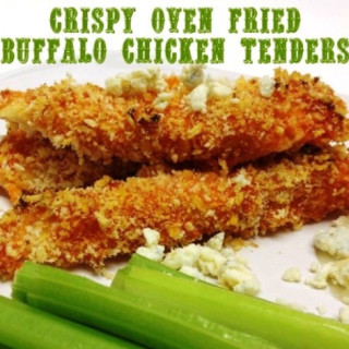 Crispy Oven Fried Buffalo Chicken Tenders for a Spicy #SundaySupper
