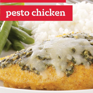 Crispy Baked Pesto Chicken