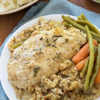Crock Pot Chicken and Stuffing