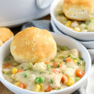 Crock Pot Chicken Pot Pie {With Biscuits!}-image