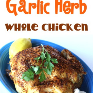 Crockpot Garlic Herb Whole Chicken Recipe!