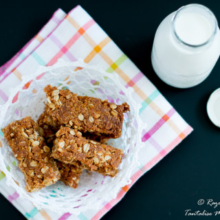 Crunchies with coconut, oats and golden syrup