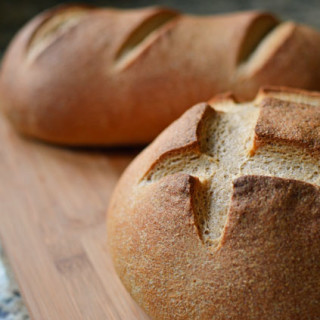 Crusty Whole Wheat Artisan Loaf