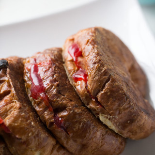 Cuban Style Stuffed Croissant French Toast