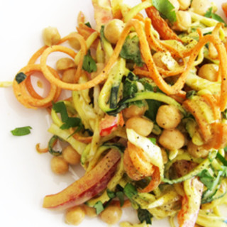 Curried Chickpea and Veggie "Noodle" Salad