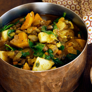Curried Lentil, Squash and Apple Stew