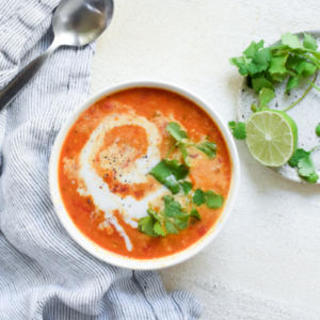 Curried Lentil, Tomato and Coconut Soup