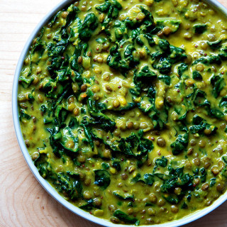 Curried Lentils with Kale and Coconut Milk