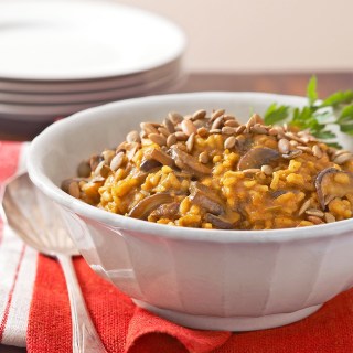 Curried Pumpkin and Mushroom Risotto