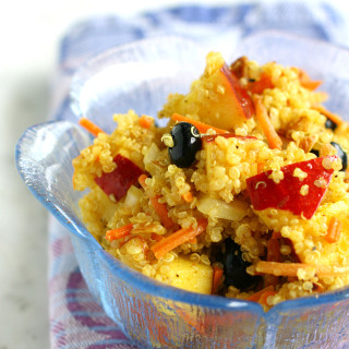 Curried Quinoa Salad with Fruit and Almonds.