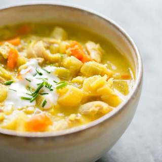 Curried Turkey Soup (with Leftover Turkey)