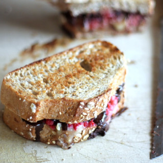 Chocolate, Raspberry & Brie Grilled Cheese