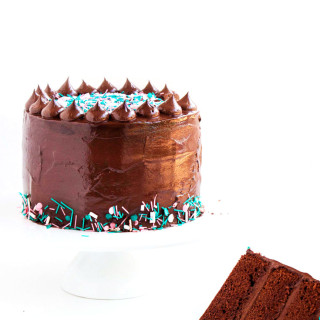 Dark Chocolate Sprinkle Cake