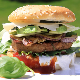 DASH Diet, Week 2, day 2, Lunch & Snack, Veggie burger