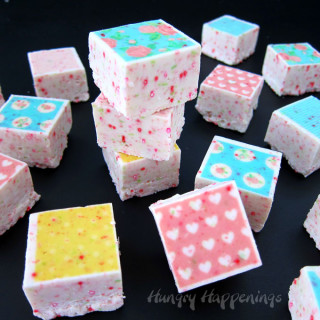 Decorate White Chocolate Fudge with Sugar Stamps