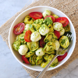 DeLallo Made Easy Recipes: Pesto Tortellini Salad with Fresh Mozzarella and