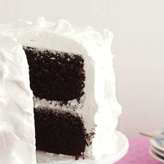 Devil&#x27;s Food Cake with Fluffy Frosting Recipe