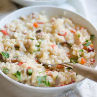 Dirty Risotto with Spicy Italian Sausage
