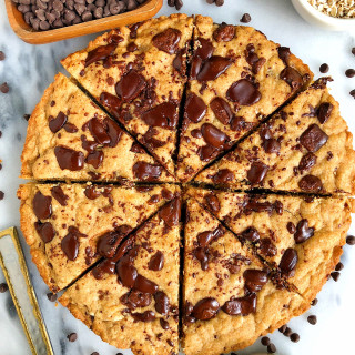 Doughy Chocolate Chip Cookie Pizza