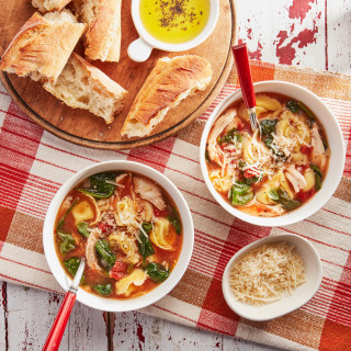 Easy Chicken-and-Spinach Tortellini Soup