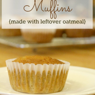 Easy Cinnamon CoffeeCake Muffins (made with leftover oatmeal)