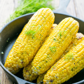 Easy Grilled Corn on the Cob with Lemon Dill Butter