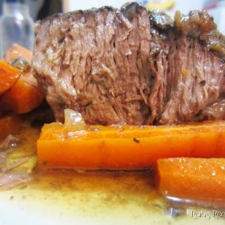 Easy Marinated Slow Cooker Roast with Caramelized Onions