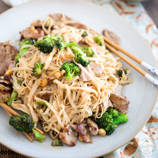 Easy Pork and Broccoli Asian Noodles