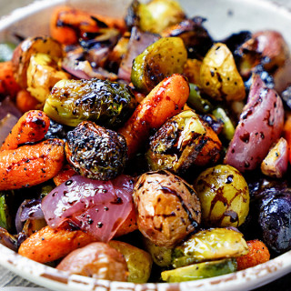Easy Roasted Vegetables with Honey and Balsamic Syrup