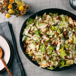 Endive, Apple, and Celery Salad with Smoked Almonds and Cheddar
