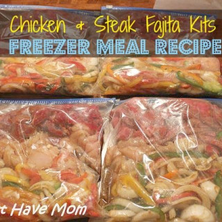 Fajita Freezer Meal Recipe ~ Chicken & Steak Fajita Kits