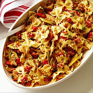 Farfalle with Artichokes, Peppers, and Almonds