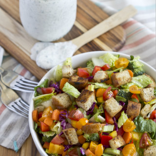 Farmer's Market Salad with Homemade Ranch Dressing