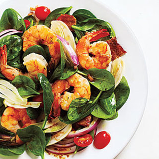 Fennel and Spinach Salad with Shrimp and Balsamic Vinaigrette