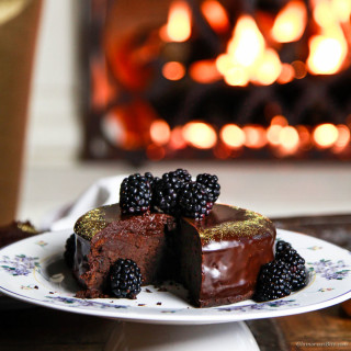 Fergalicious Chocolate Cake with Blackberry Coulis