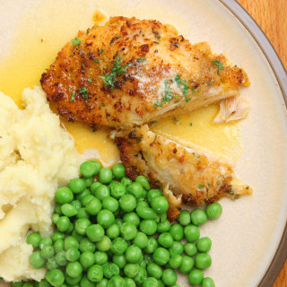 Feta and Bacon Stuffed Chicken with Onion Mashed Potatoes