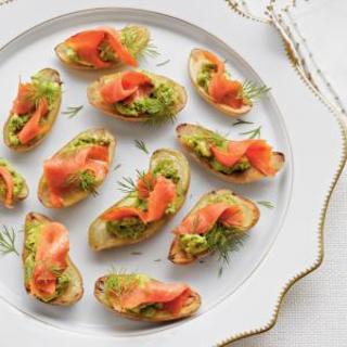 Fingerling Potatoes with Avocado and Smoked Salmon