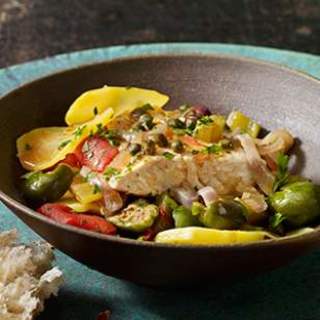 Fish Stew with Olives, Capers and Potatoes