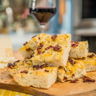 Focaccia with Rosemary and Sun-dried Tomatoes