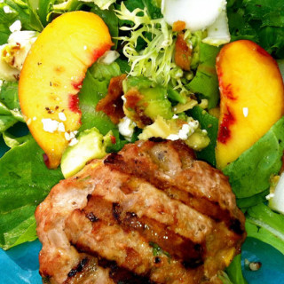 Foodie Friday's: Peachy Turkey Burger over Mixed Greens, Endive, Bacon and 