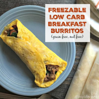 Freezable Low Carb Breakfast Burritos (grain free, nut free)