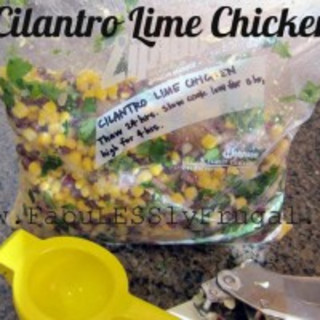Freezer Meal Recipe: Cilantro Lime Chicken {Slow Cooker}