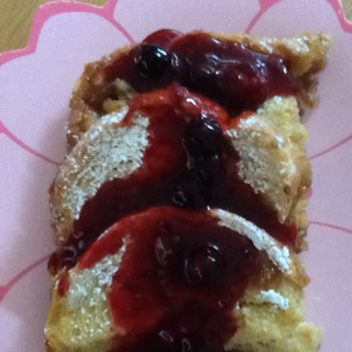 French Toast Casserole w/ homemade berry compote