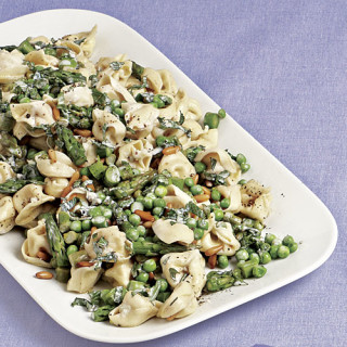 Fresh Tortellini with Asparagus, Peas, and Mint